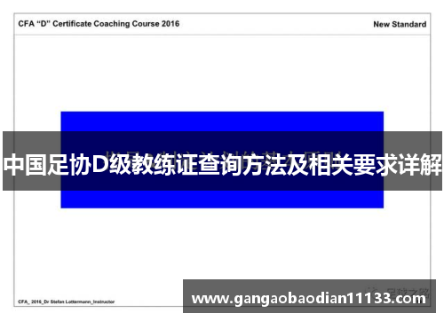 中国足协D级教练证查询方法及相关要求详解